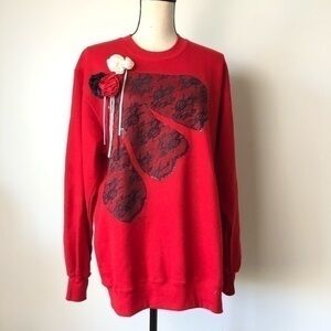 Red Sweatshirt Vintage Jerzees